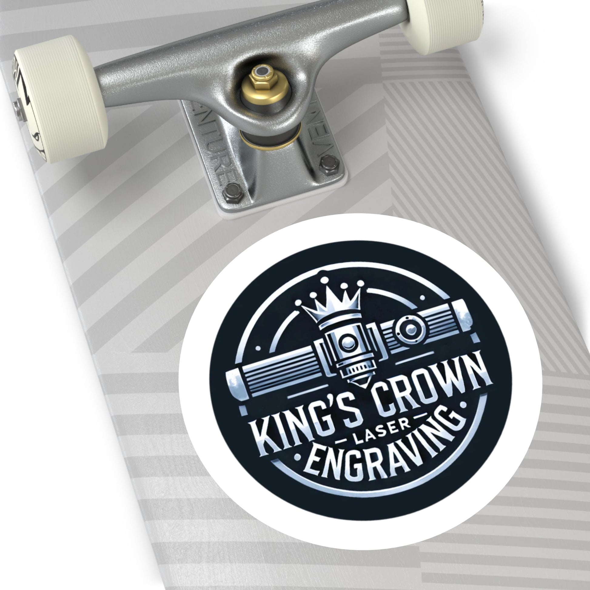 Custom Round Vinyl Stickers, Personalized Decals for Engraving Lovers, Unique Gifts for Artists, Party Favors, Craft Supplies Printify