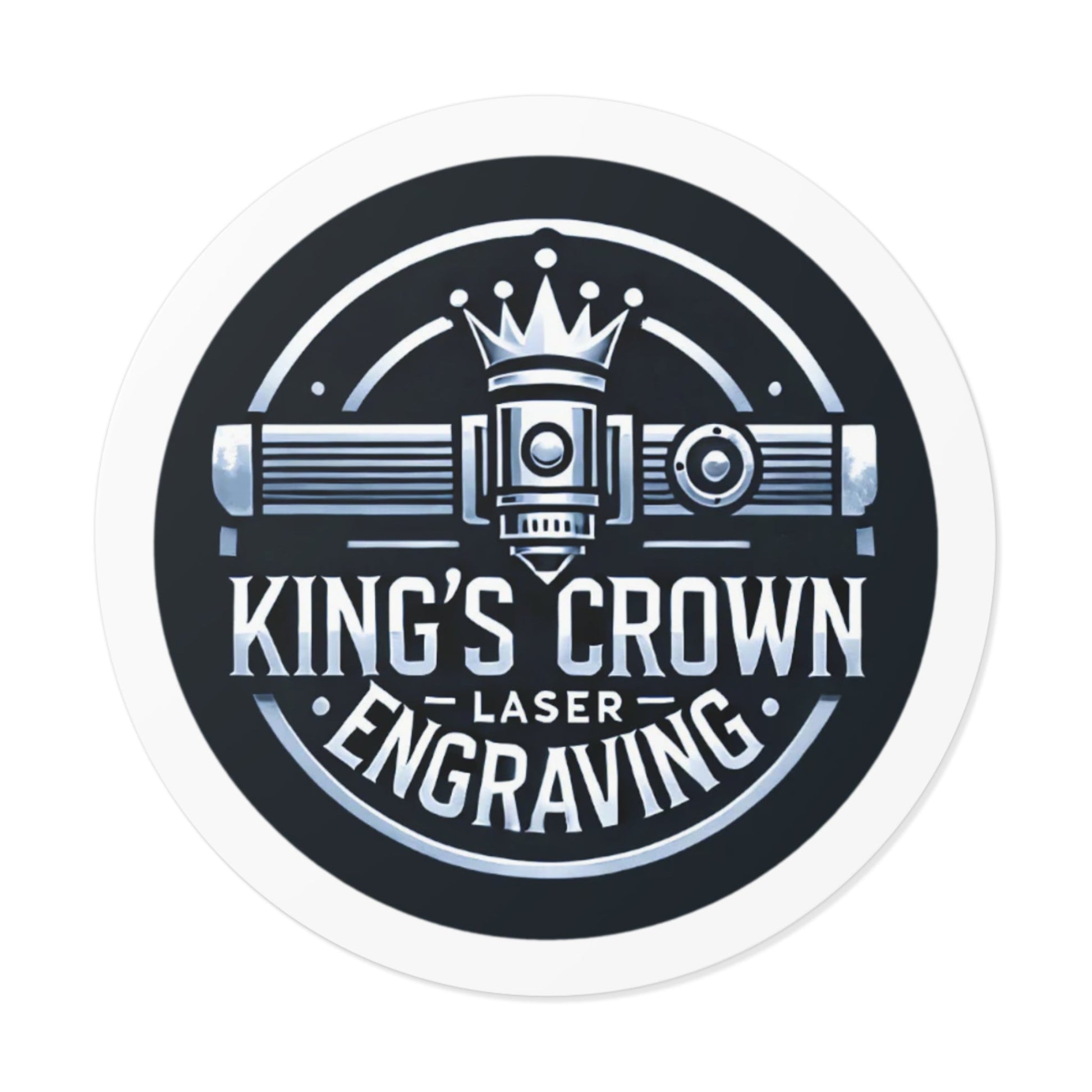 Custom Round Vinyl Stickers, Personalized Decals for Engraving Lovers, Unique Gifts for Artists, Party Favors, Craft Supplies Printify
