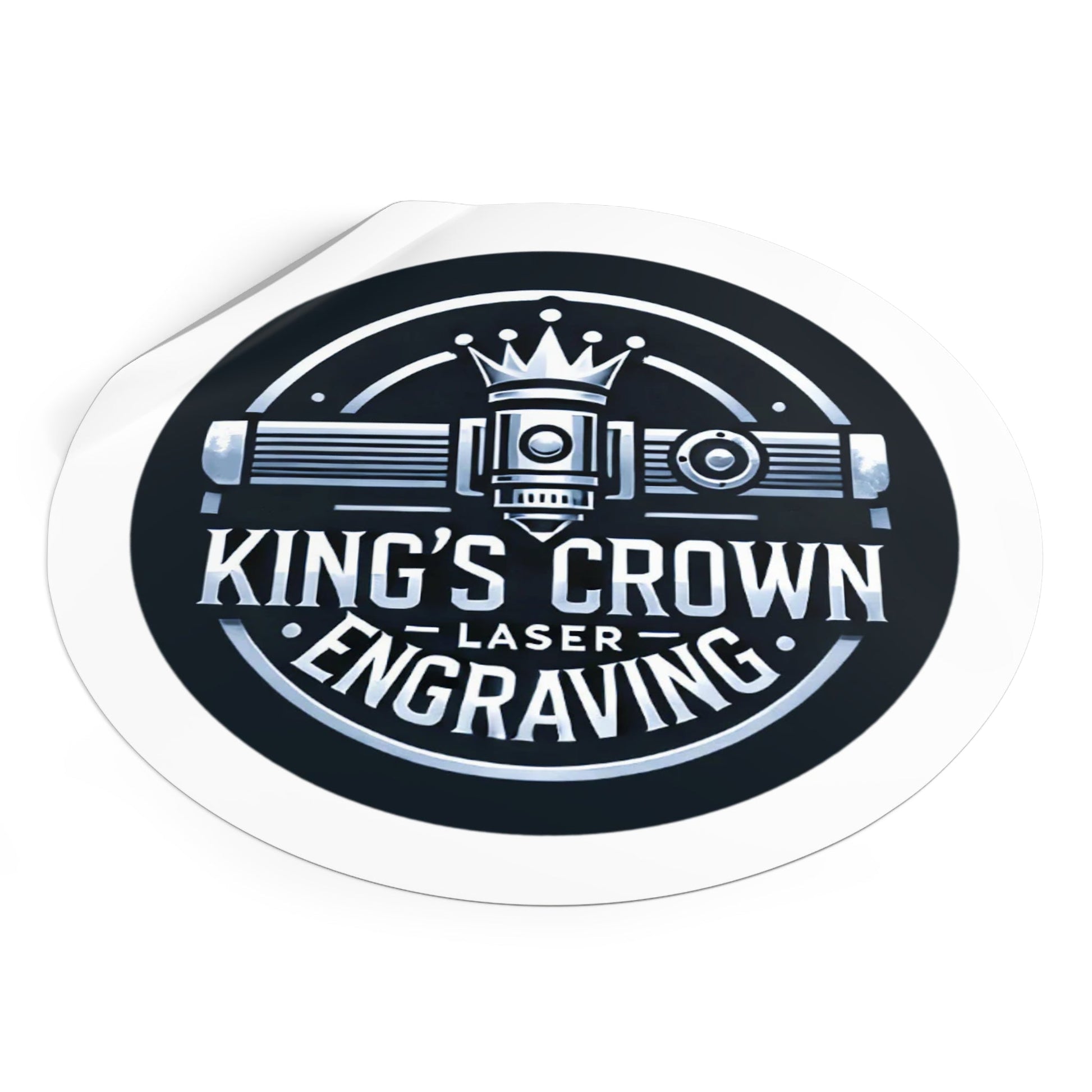 Custom Round Vinyl Stickers, Personalized Decals for Engraving Lovers, Unique Gifts for Artists, Party Favors, Craft Supplies Printify
