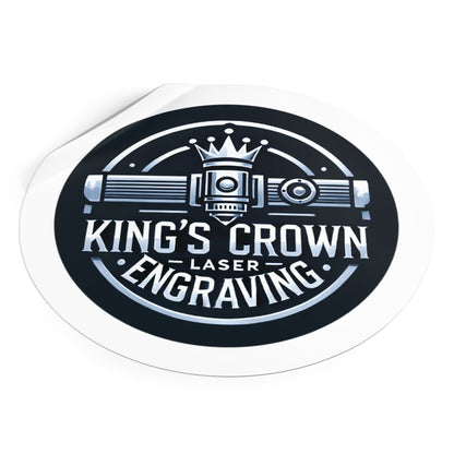 Custom Round Vinyl Stickers, Personalized Decals for Engraving Lovers, Unique Gifts for Artists, Party Favors, Craft Supplies Printify