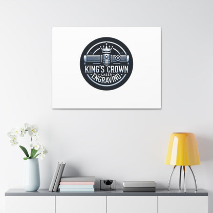 Custom King's Crown Engraving Canvas Art, Wall Décor for Creative Spaces, Unique Gift for Artists, Custom Design, Home or Office Decoration Printify