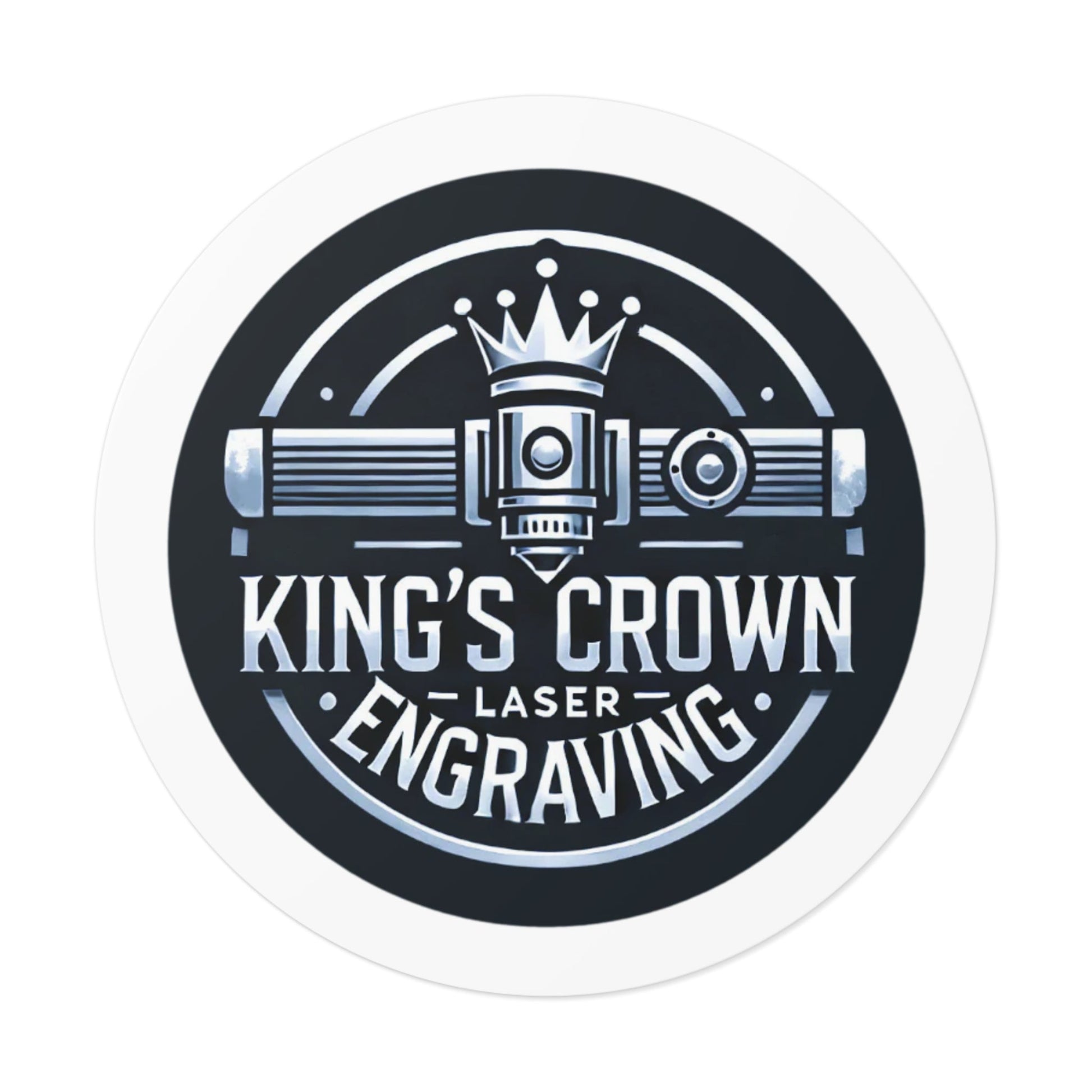 Custom Round Vinyl Stickers, Personalized Decals for Engraving Lovers, Unique Gifts for Artists, Party Favors, Craft Supplies Printify