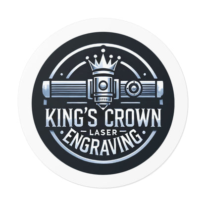 Custom Round Vinyl Stickers, Personalized Decals for Engraving Lovers, Unique Gifts for Artists, Party Favors, Craft Supplies Printify