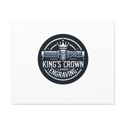 Custom King's Crown Engraving Canvas Art, Wall Décor for Creative Spaces, Unique Gift for Artists, Custom Design, Home or Office Decoration Printify
