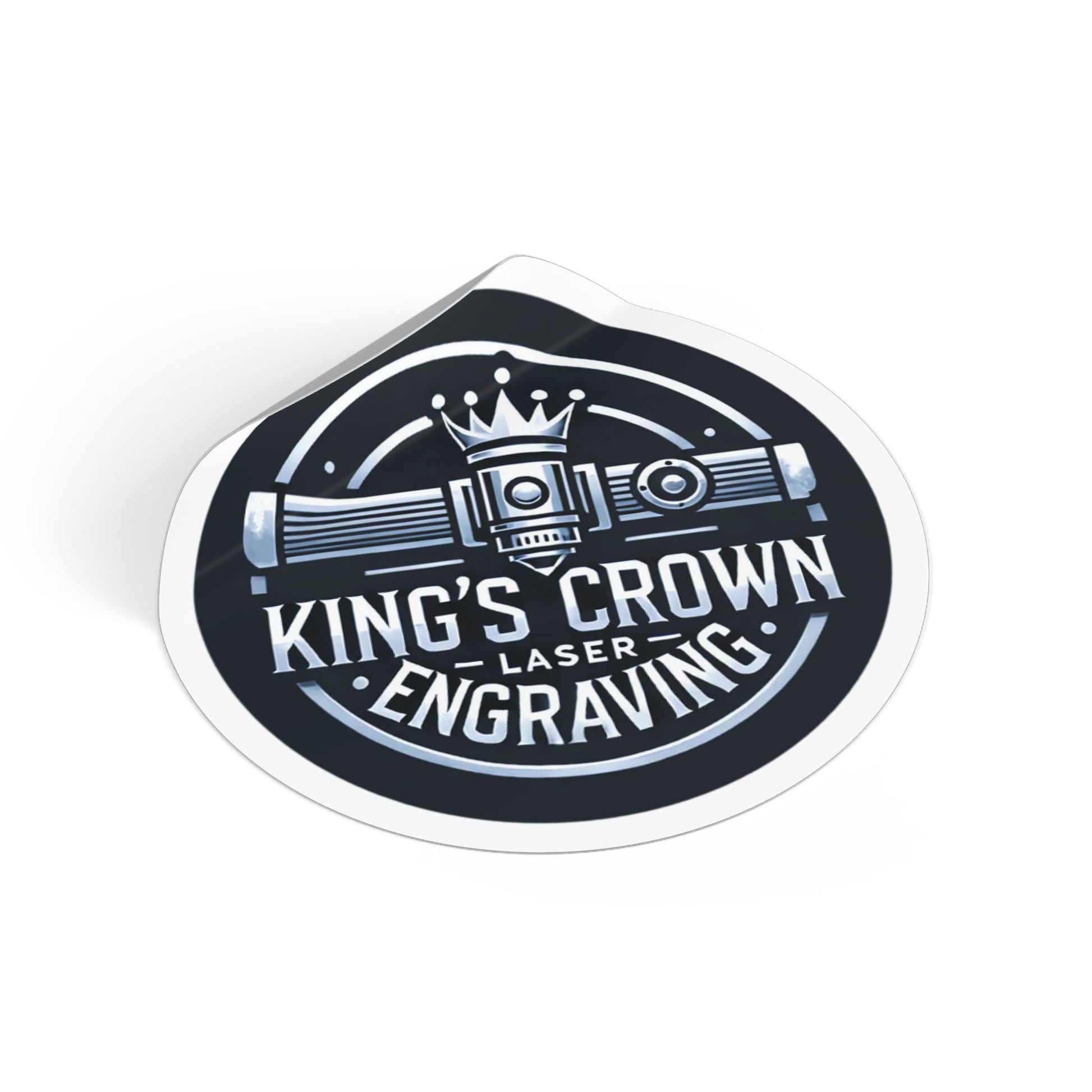Custom Round Vinyl Stickers, Personalized Decals for Engraving Lovers, Unique Gifts for Artists, Party Favors, Craft Supplies Printify