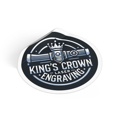 Custom Round Vinyl Stickers, Personalized Decals for Engraving Lovers, Unique Gifts for Artists, Party Favors, Craft Supplies Printify