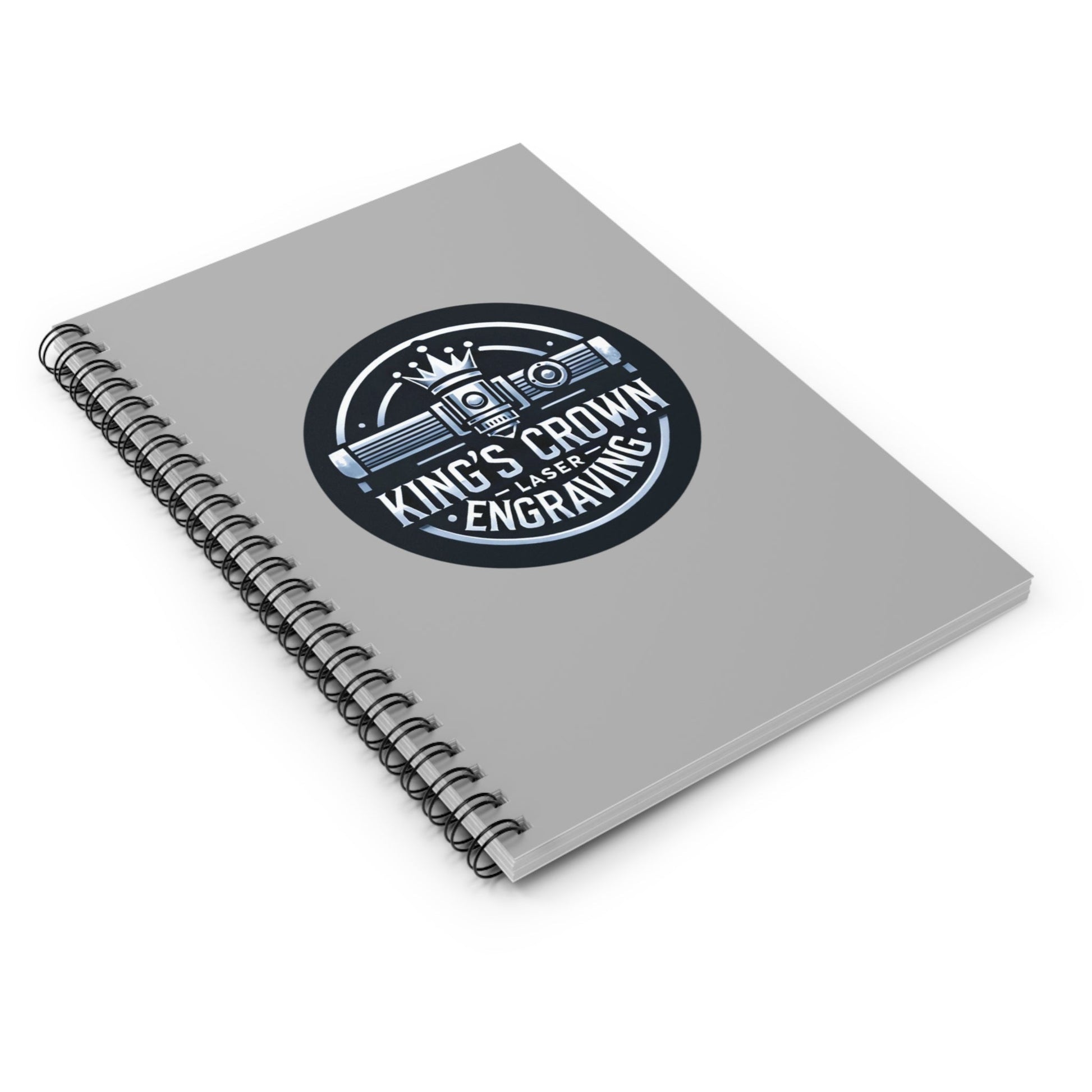 Custom Spiral Notebook - King’s Crown Laser Engraving, Gifts for Writers, Journals, School Supplies, Personalized Stationery Printify