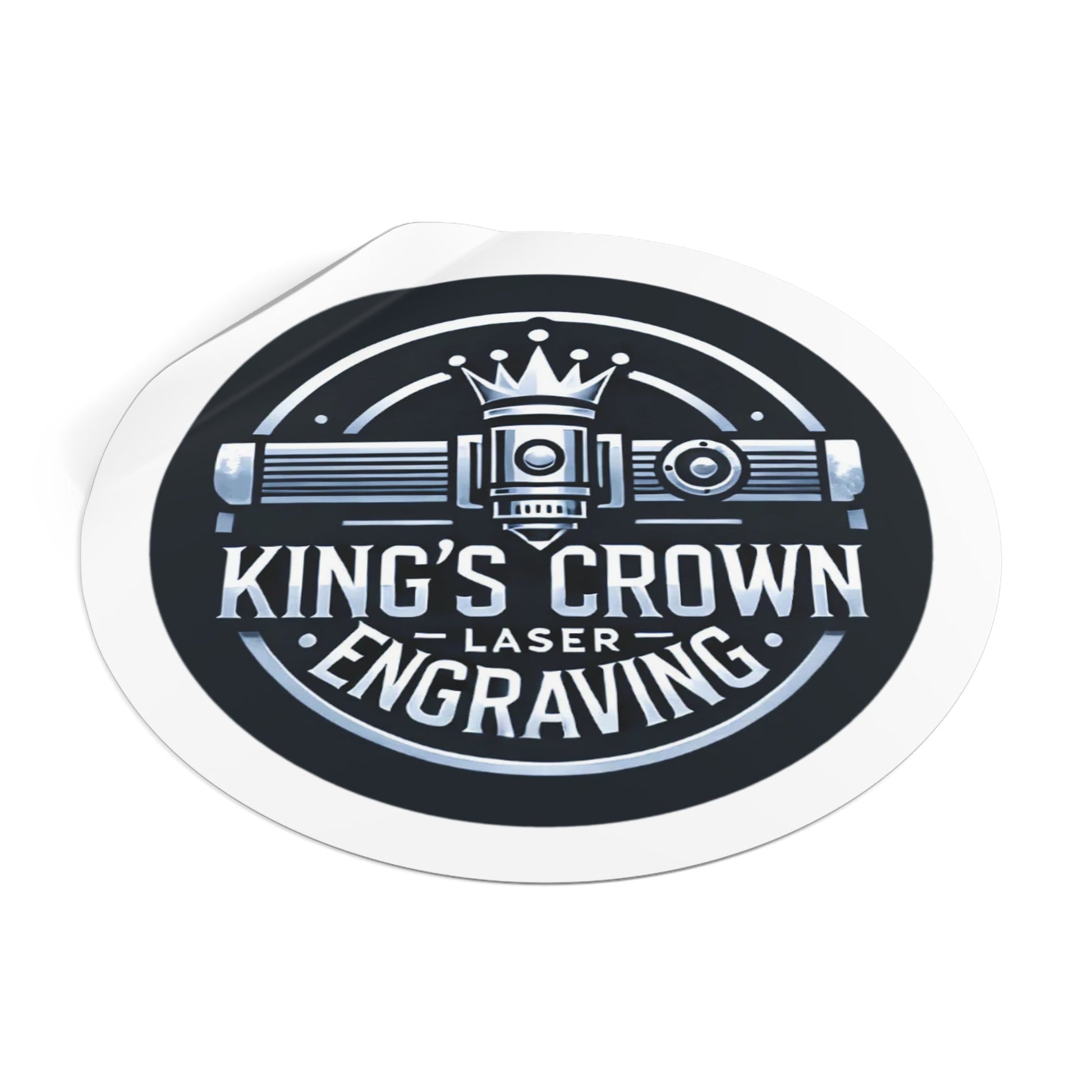 Custom Round Vinyl Stickers, Personalized Decals for Engraving Lovers, Unique Gifts for Artists, Party Favors, Craft Supplies Printify