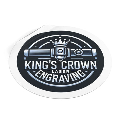 Custom Round Vinyl Stickers, Personalized Decals for Engraving Lovers, Unique Gifts for Artists, Party Favors, Craft Supplies Printify
