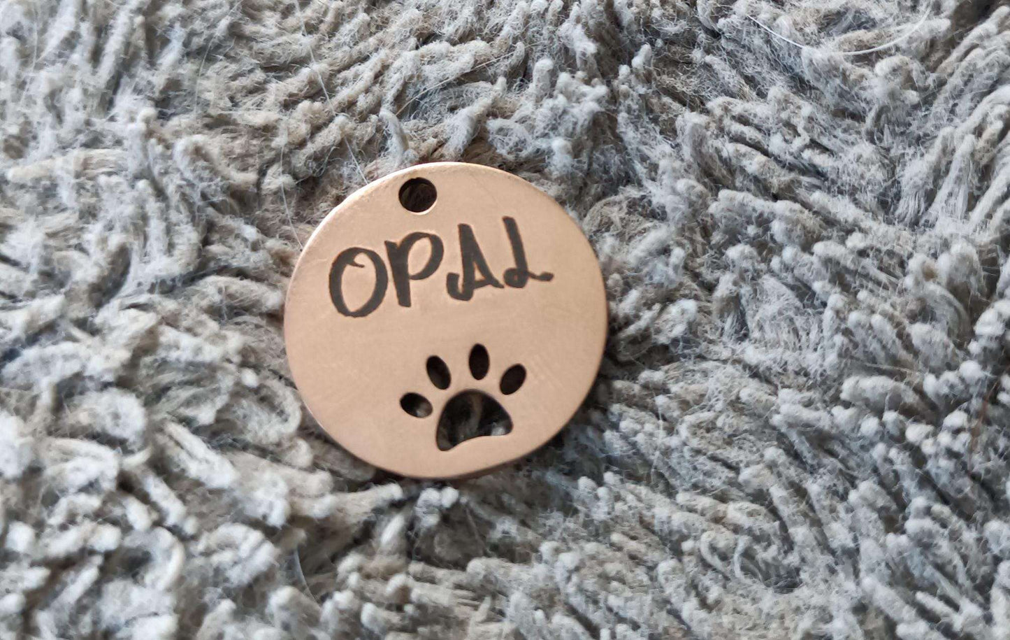 Rose gold custom engraved pet tag My Store