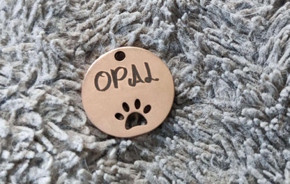 Rose gold custom engraved pet tag My Store