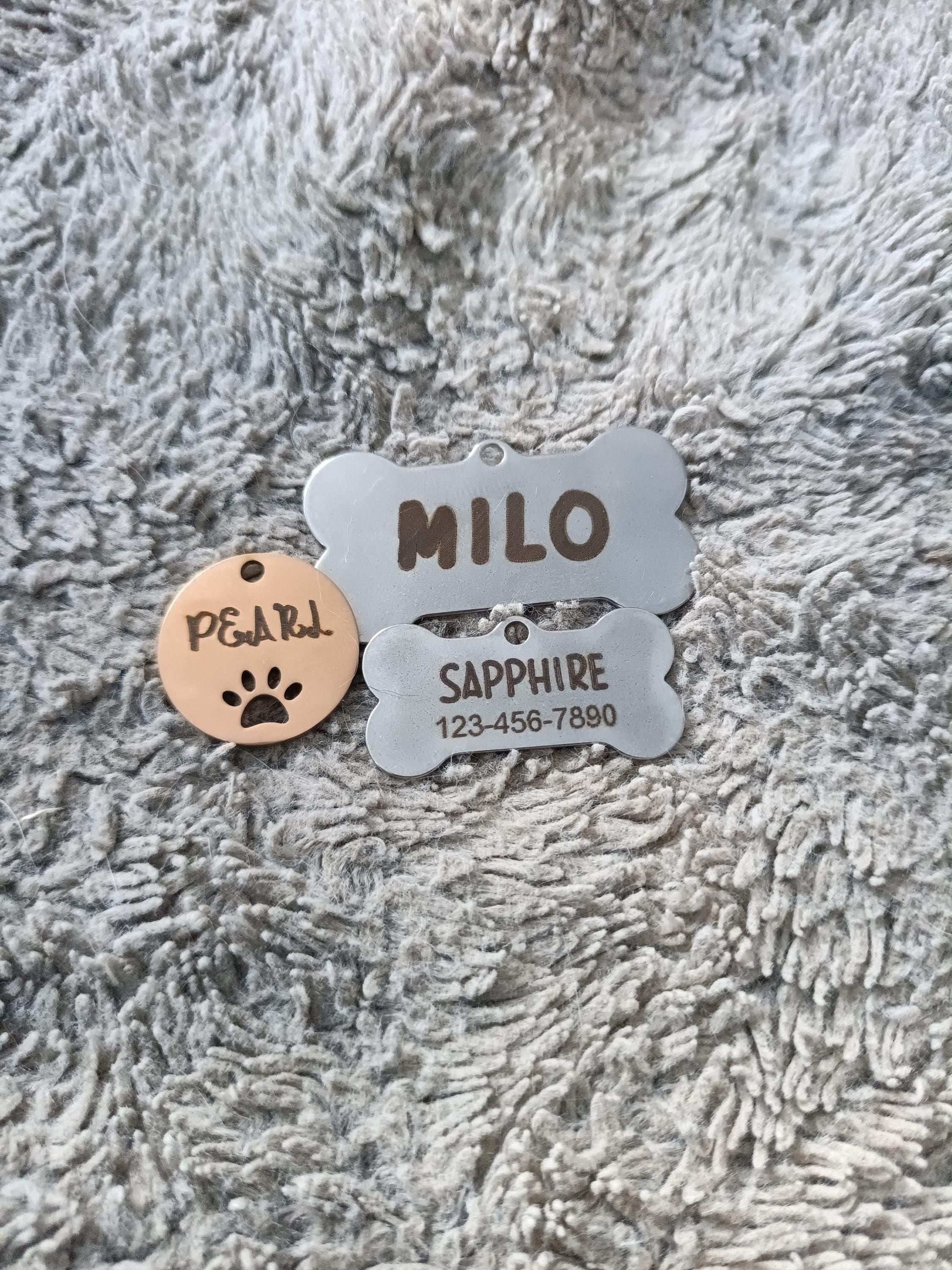 Rose gold custom engraved pet tag My Store