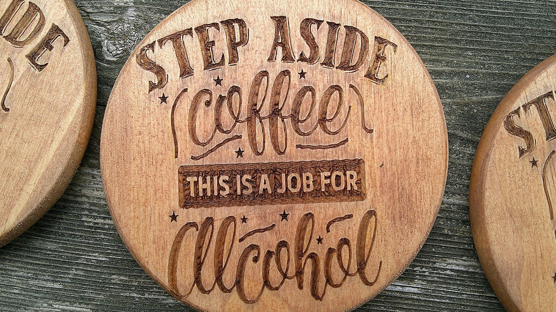 Funny Wooden Coasters, Novelty Coaster gift, My Store