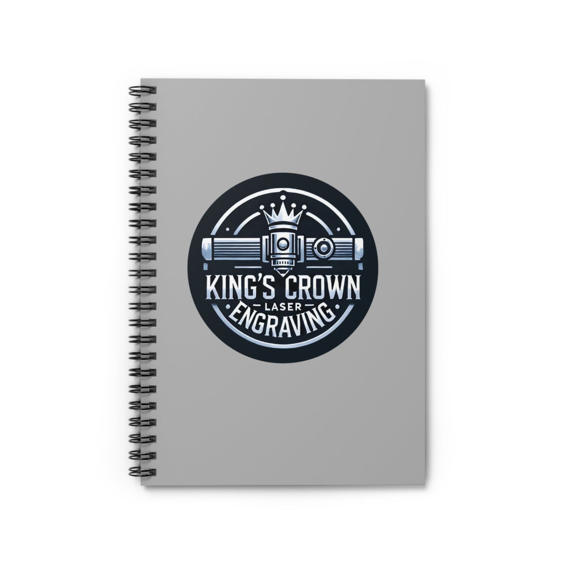 Custom Spiral Notebook - King’s Crown Laser Engraving, Gifts for Writers, Journals, School Supplies, Personalized Stationery Printify