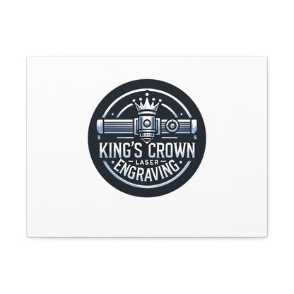 Custom King's Crown Engraving Canvas Art, Wall Décor for Creative Spaces, Unique Gift for Artists, Custom Design, Home or Office Decoration Printify