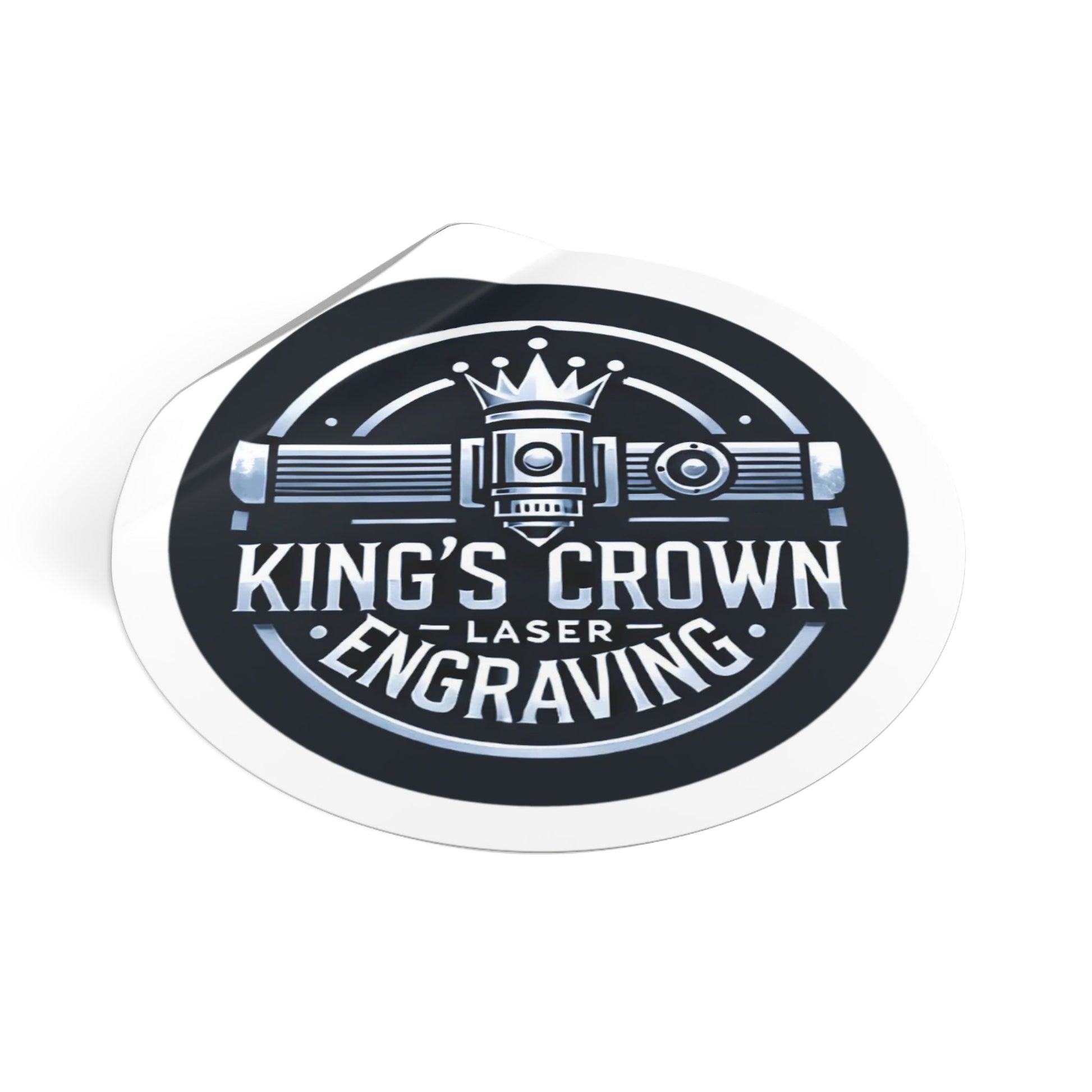 Custom Round Vinyl Stickers, Personalized Decals for Engraving Lovers, Unique Gifts for Artists, Party Favors, Craft Supplies Printify