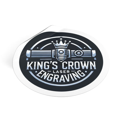 Custom Round Vinyl Stickers, Personalized Decals for Engraving Lovers, Unique Gifts for Artists, Party Favors, Craft Supplies Printify