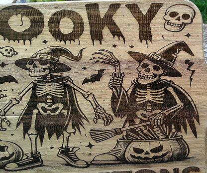 Skeleton Halloween Cutting Board, Ideal gift for Creepy Gothic Kitchen Decor fans My Store