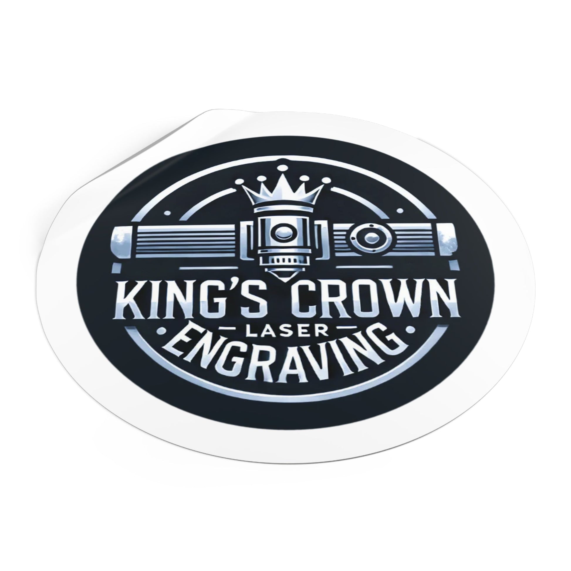 Custom Round Vinyl Stickers, Personalized Decals for Engraving Lovers, Unique Gifts for Artists, Party Favors, Craft Supplies Printify
