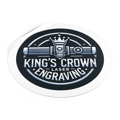 Custom Round Vinyl Stickers, Personalized Decals for Engraving Lovers, Unique Gifts for Artists, Party Favors, Craft Supplies Printify