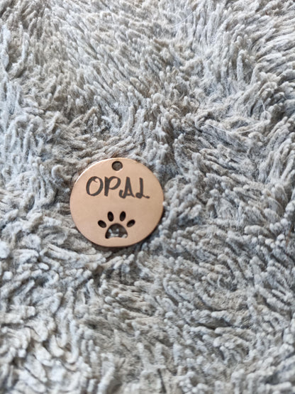 Rose gold custom engraved pet tag My Store