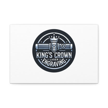Custom King's Crown Engraving Canvas Art, Wall Décor for Creative Spaces, Unique Gift for Artists, Custom Design, Home or Office Decoration Printify
