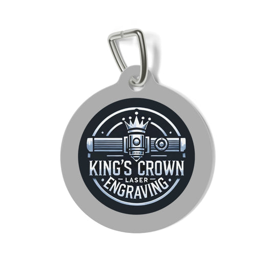 Custom Personalized Pet Tag for Dogs and Cats, Custom Name Tag, Dog ID Tag, Pet Accessory, Pet Gift Idea, King’s Crown Design Printify