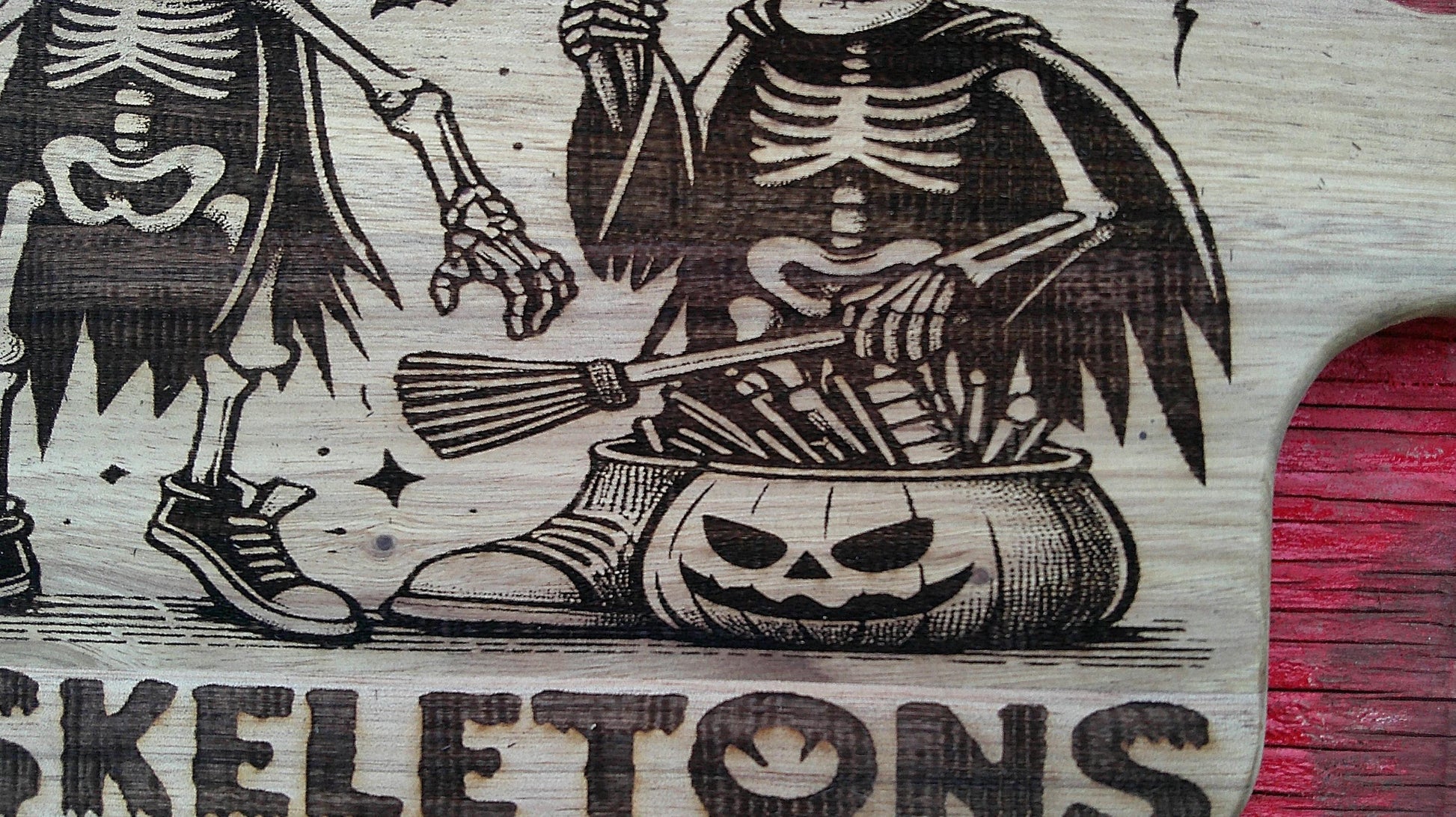 Skeleton Halloween Cutting Board, Ideal gift for Creepy Gothic Kitchen Decor fans My Store