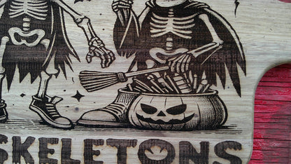 Skeleton Halloween Cutting Board, Ideal gift for Creepy Gothic Kitchen Decor fans My Store