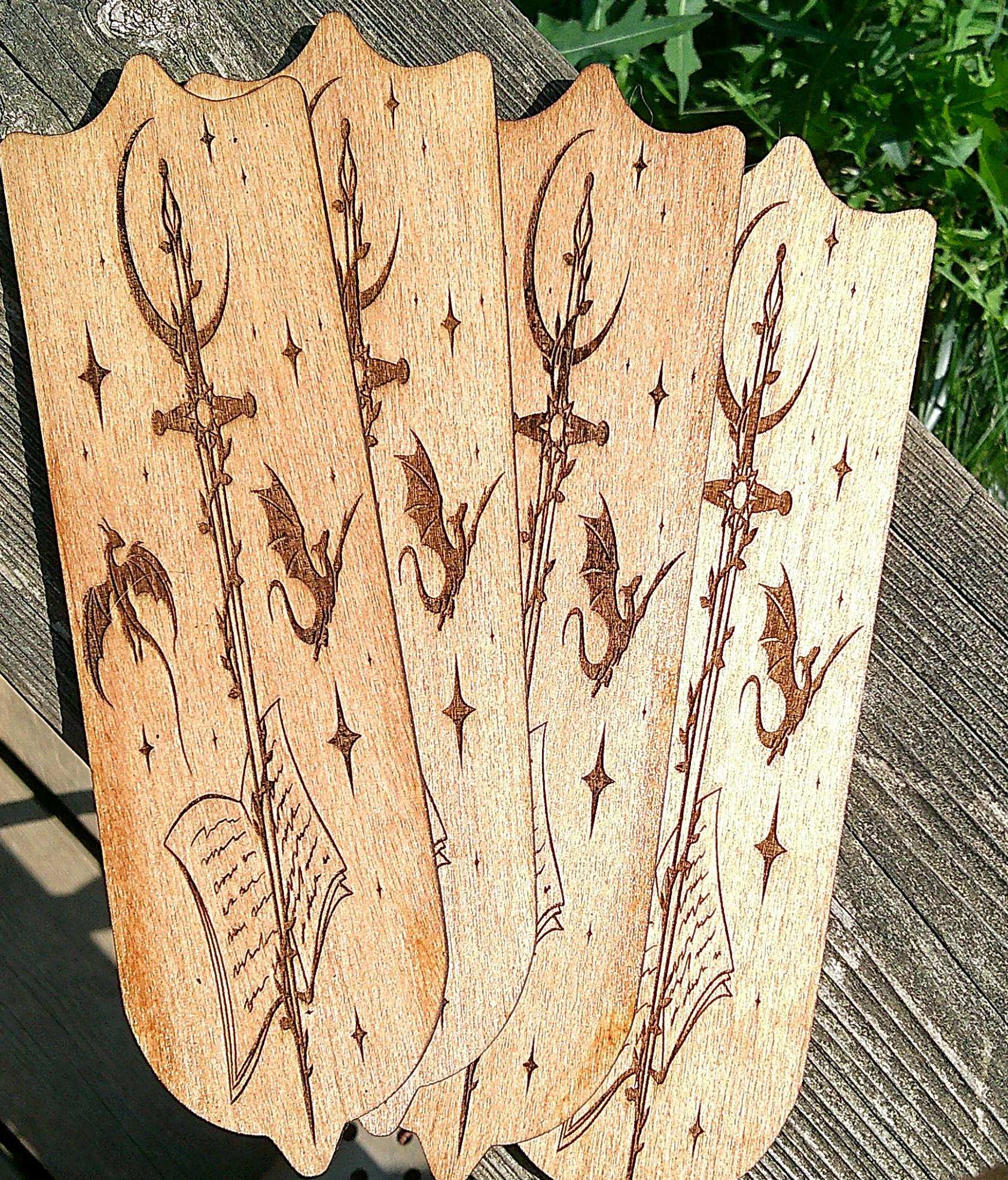Fantasy Bookmark, Fantasy Book Lover Gift, Wood Bookmark, Engraved Bookmark, Dragon Book Gift, Dragon Bookmark, Fantasy Reader Gift My Store