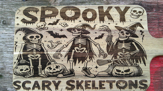 Skeleton Halloween Cutting Board, Ideal gift for Creepy Gothic Kitchen Decor fans My Store