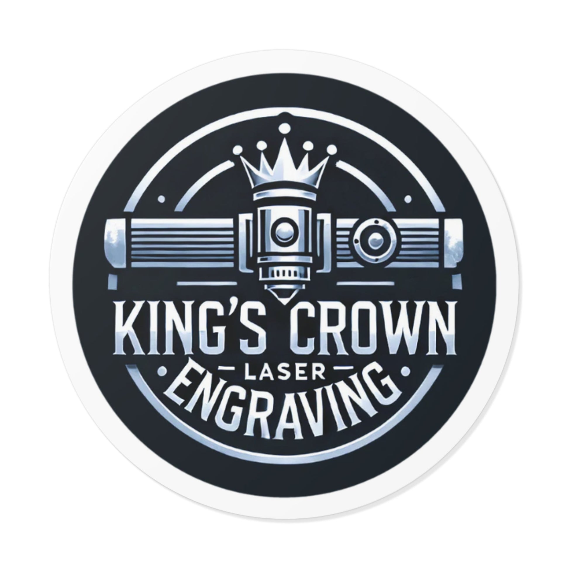 Custom Round Vinyl Stickers, Personalized Decals for Engraving Lovers, Unique Gifts for Artists, Party Favors, Craft Supplies Printify