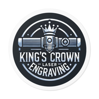 Custom Round Vinyl Stickers, Personalized Decals for Engraving Lovers, Unique Gifts for Artists, Party Favors, Craft Supplies Printify