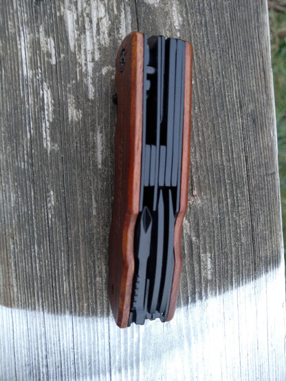 Custom Pocket Knife, Custom Camping Knife, Personalized Knife, Utility Knife, Groomsmen Knife, Personalized Folding Knife, Wood Handle Knife My Store
