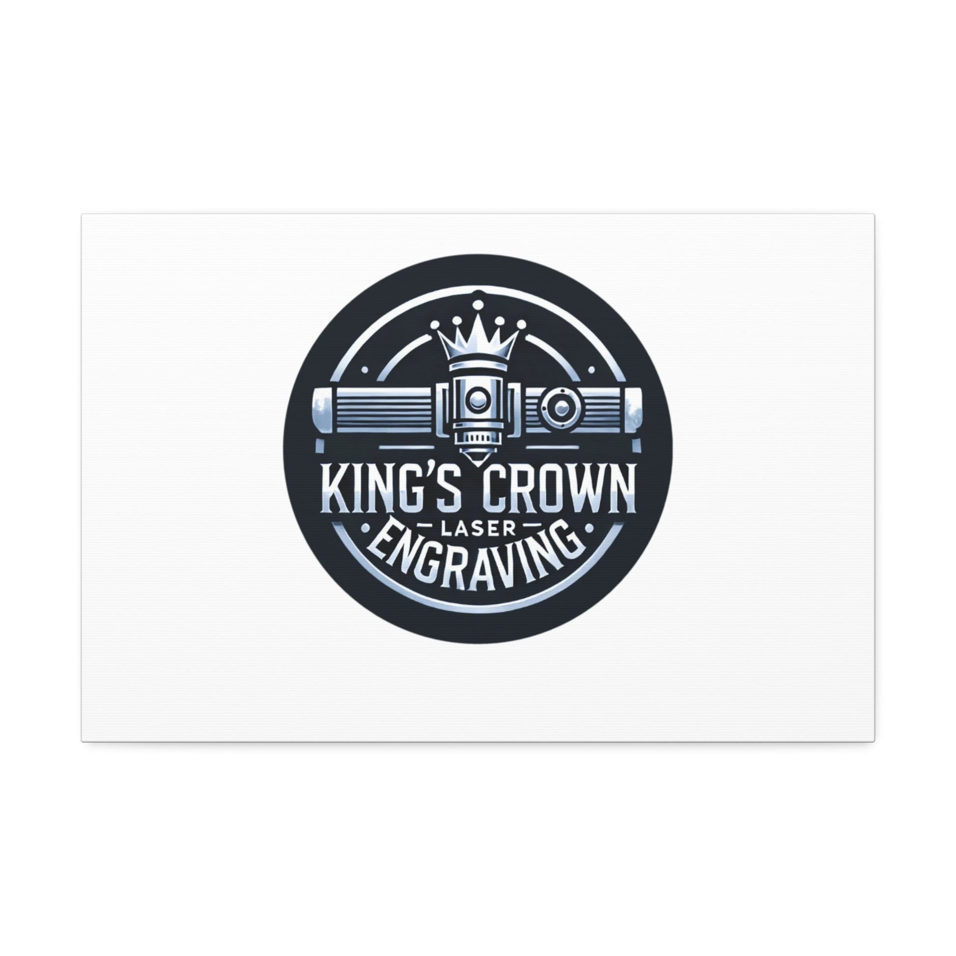 Custom King's Crown Engraving Canvas Art, Wall Décor for Creative Spaces, Unique Gift for Artists, Custom Design, Home or Office Decoration Printify