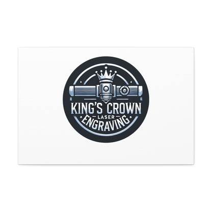 Custom King's Crown Engraving Canvas Art, Wall Décor for Creative Spaces, Unique Gift for Artists, Custom Design, Home or Office Decoration Printify