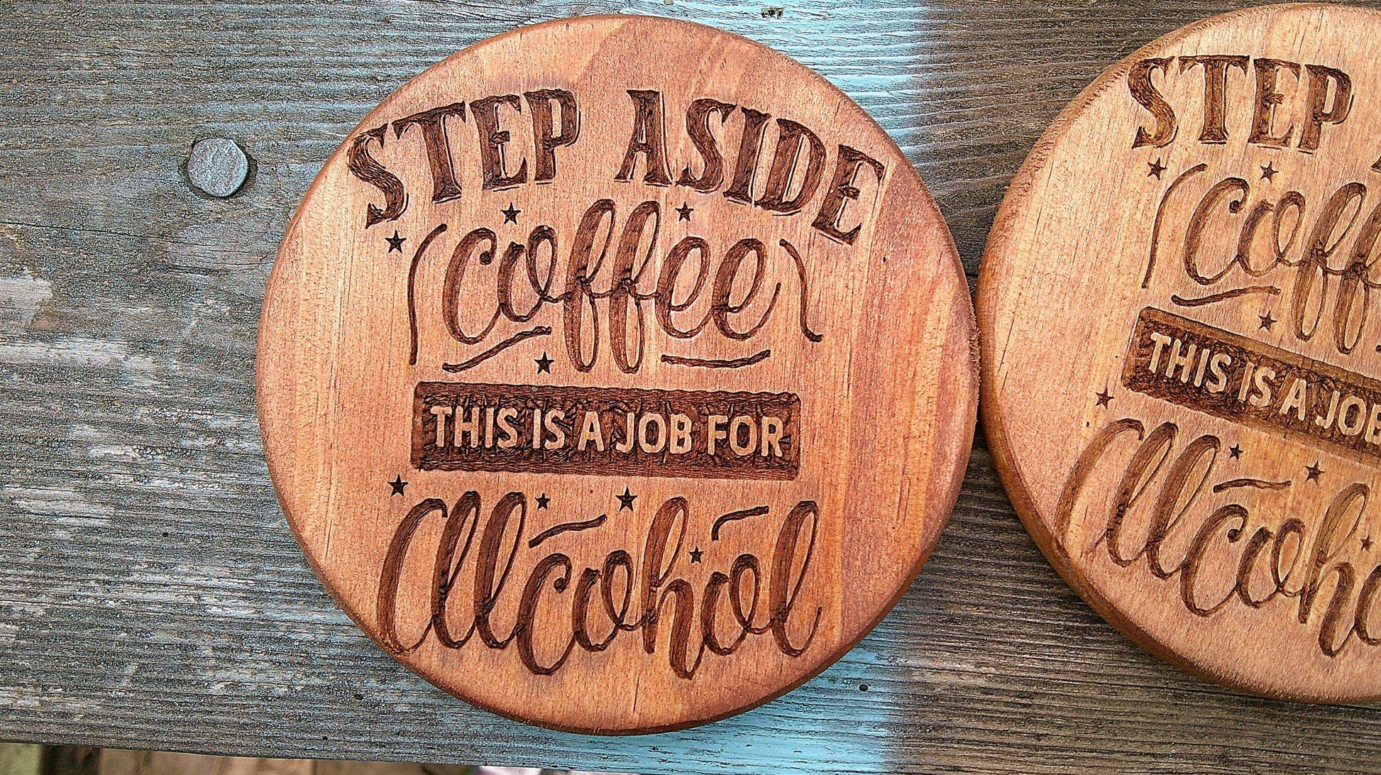 Funny Wooden Coasters, Novelty Coaster gift, My Store