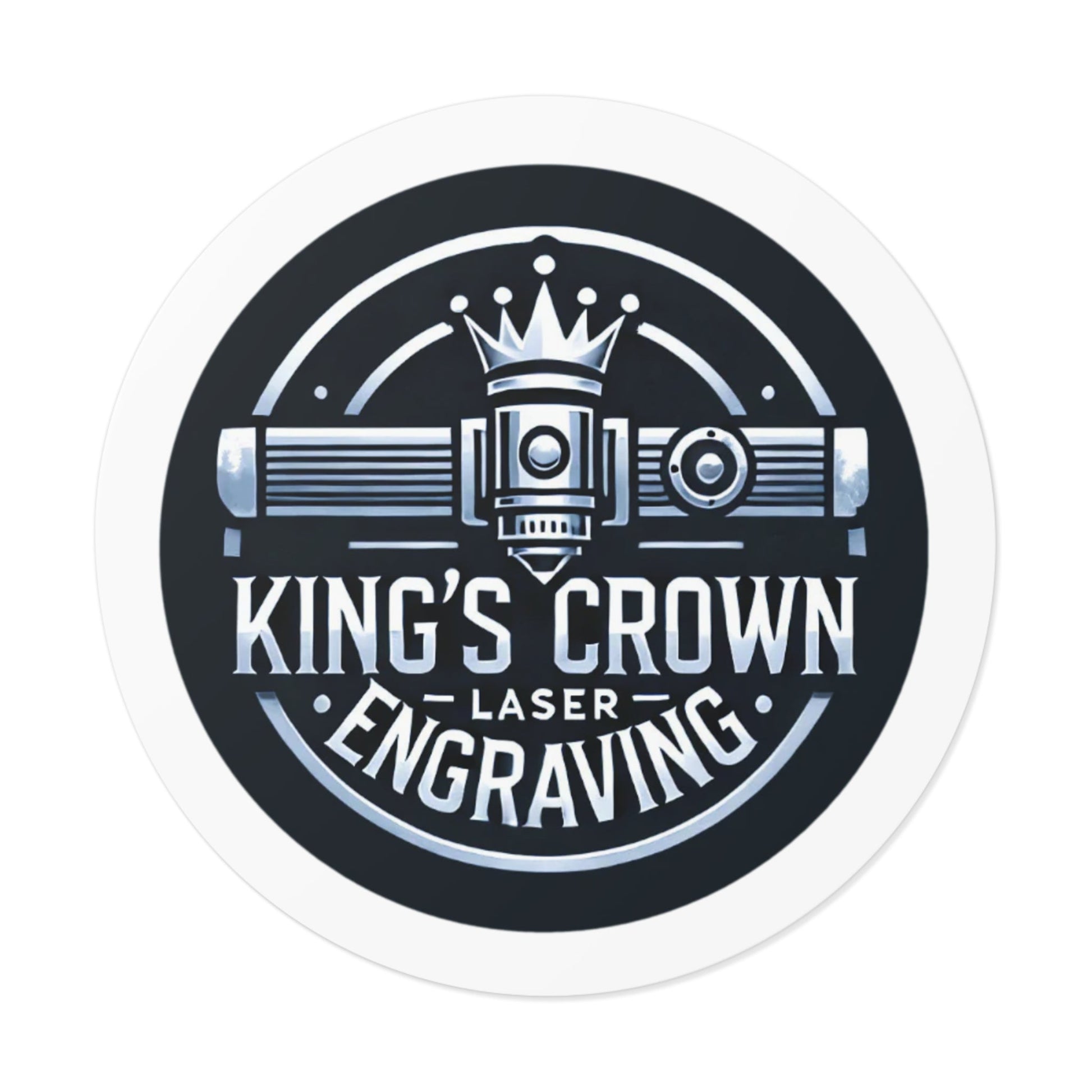 Custom Round Vinyl Stickers, Personalized Decals for Engraving Lovers, Unique Gifts for Artists, Party Favors, Craft Supplies Printify