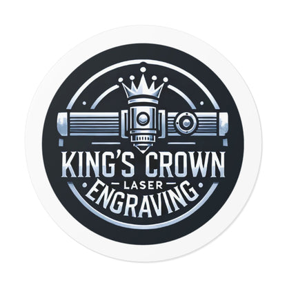 Custom Round Vinyl Stickers, Personalized Decals for Engraving Lovers, Unique Gifts for Artists, Party Favors, Craft Supplies Printify