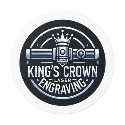 Custom Round Vinyl Stickers, Personalized Decals for Engraving Lovers, Unique Gifts for Artists, Party Favors, Craft Supplies Printify