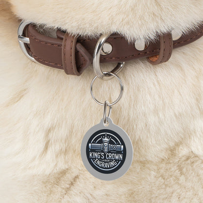Custom Personalized Pet Tag for Dogs and Cats, Custom Name Tag, Dog ID Tag, Pet Accessory, Pet Gift Idea, King’s Crown Design Printify