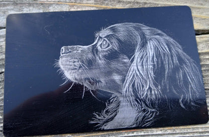 Pet Wallet Gift, Engraved Pet Portrait, Pet Portrait Card, Custom Cat Owner Gift, Dog Portrait Card, Wallet Metal Card, Pet Keepsake Card My Store