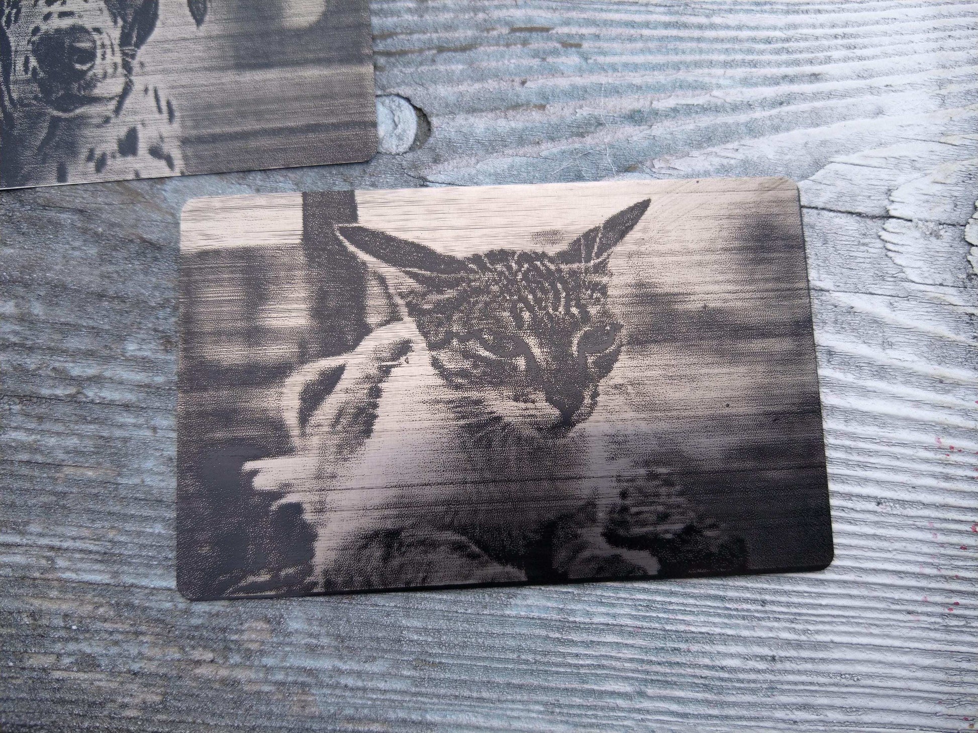 Pet Wallet Gift, Engraved Pet Portrait, Pet Portrait Card, Custom Cat Owner Gift, Dog Portrait Card, Wallet Metal Card, Pet Keepsake Card My Store