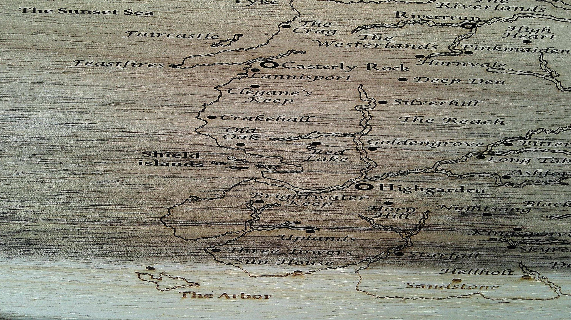 Map of Westeros Cutting Board - Perfect Gift for Game of Thrones Fans My Store