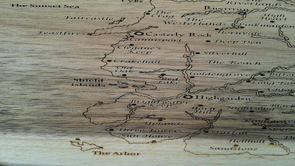 Map of Westeros Cutting Board - Perfect Gift for Game of Thrones Fans My Store