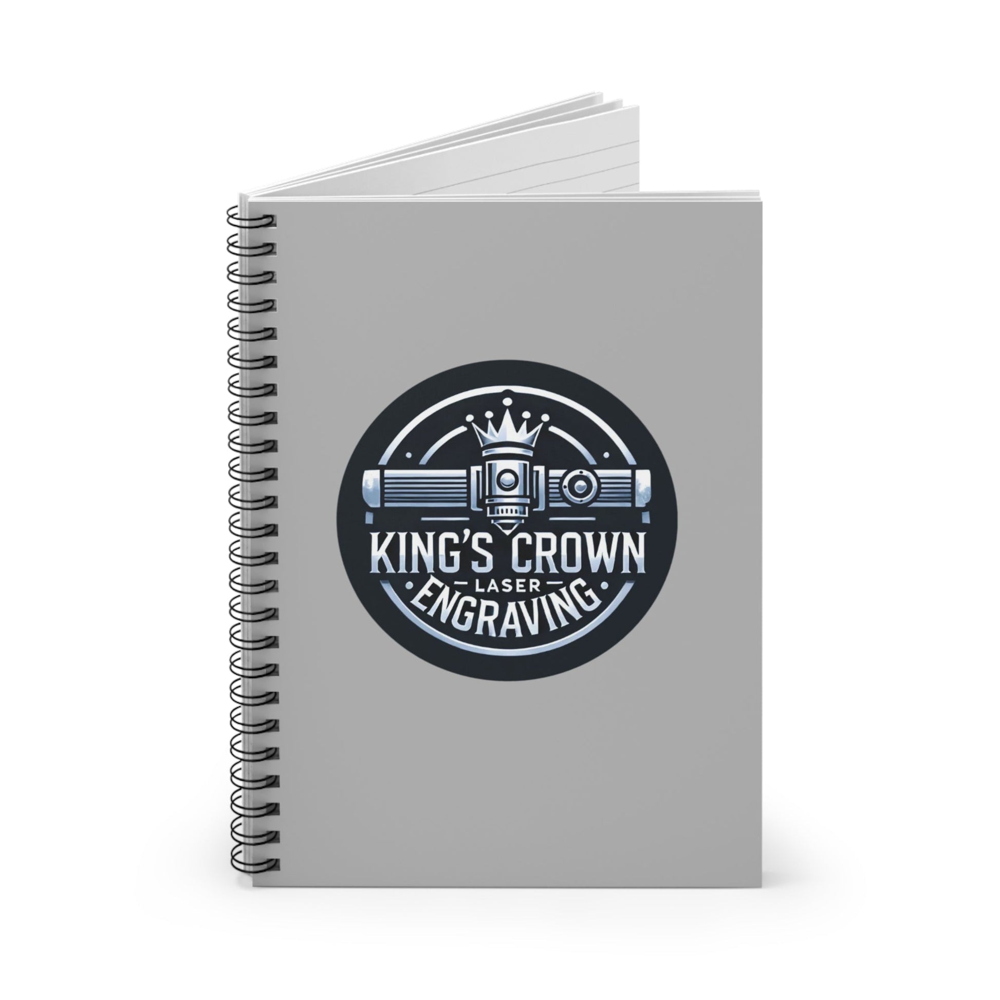 Custom Spiral Notebook - King’s Crown Laser Engraving, Gifts for Writers, Journals, School Supplies, Personalized Stationery Printify