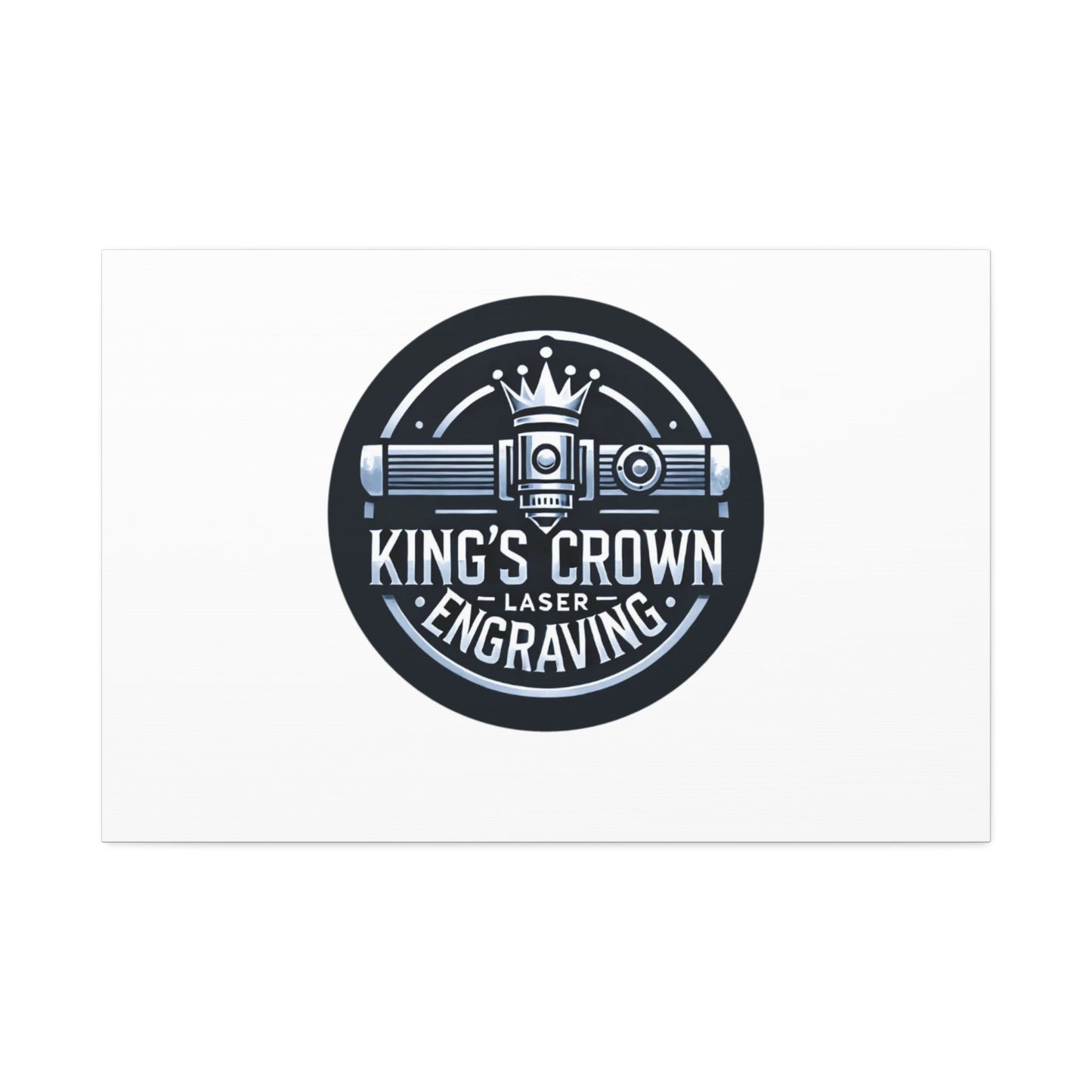 Custom King's Crown Engraving Canvas Art, Wall Décor for Creative Spaces, Unique Gift for Artists, Custom Design, Home or Office Decoration Printify