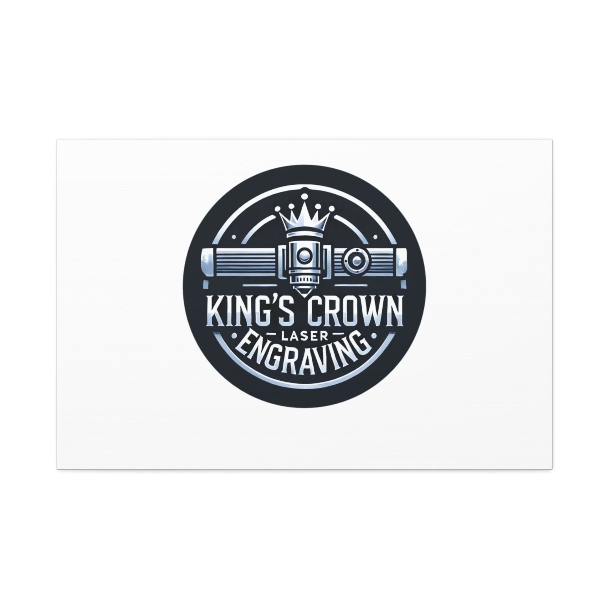Custom King's Crown Engraving Canvas Art, Wall Décor for Creative Spaces, Unique Gift for Artists, Custom Design, Home or Office Decoration Printify