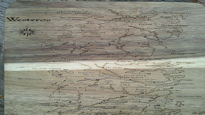 Map of Westeros Cutting Board - Perfect Gift for Game of Thrones Fans My Store