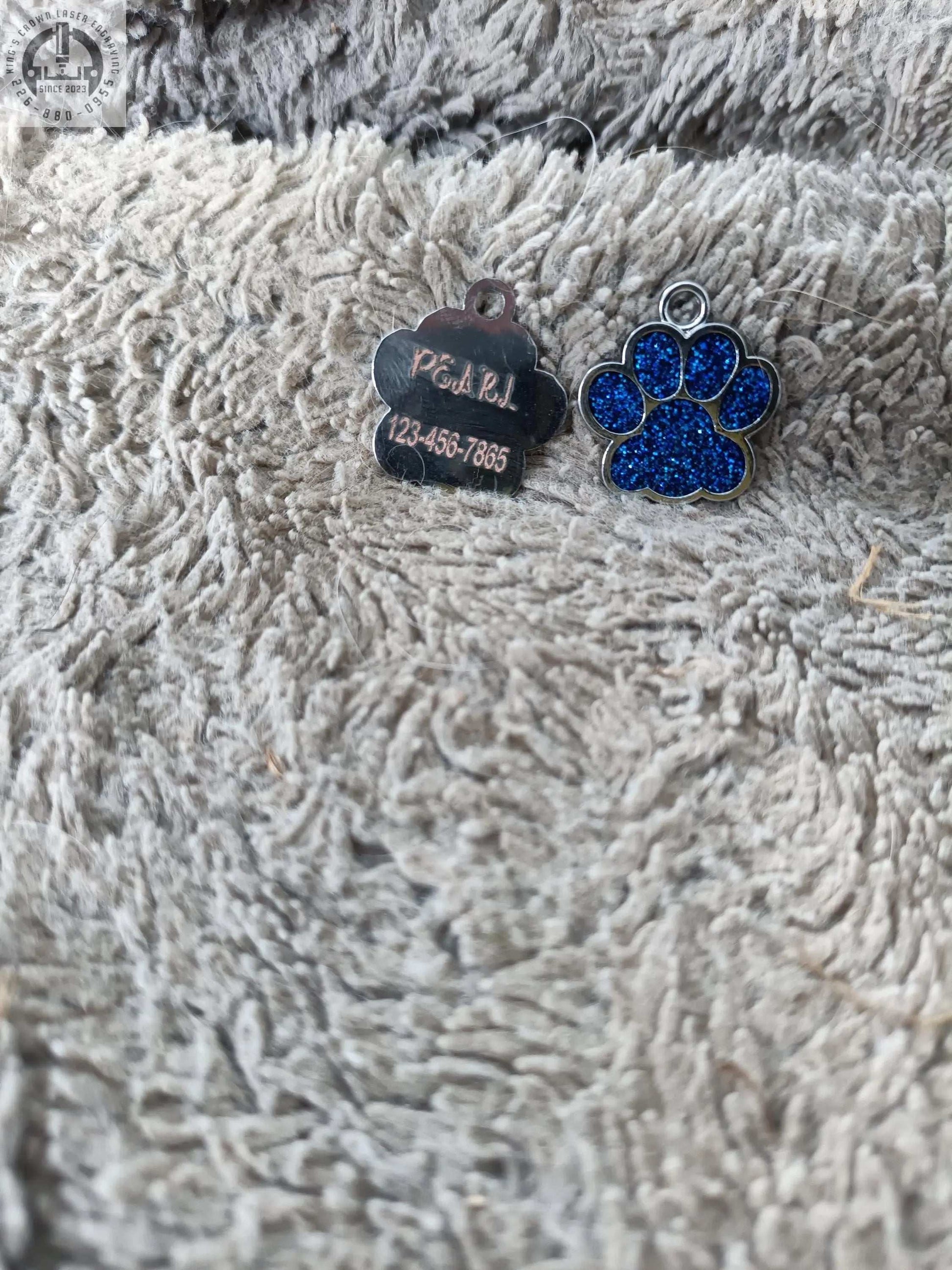 Engraved Dog Tag, Paw Dog Tag, Custom Collar Charm, Custom Dog Tag, Dog Paw Tag, Dog ID Tag, Glitter Dog Tag, Pet Name Tag, Cat Name Tag My Store